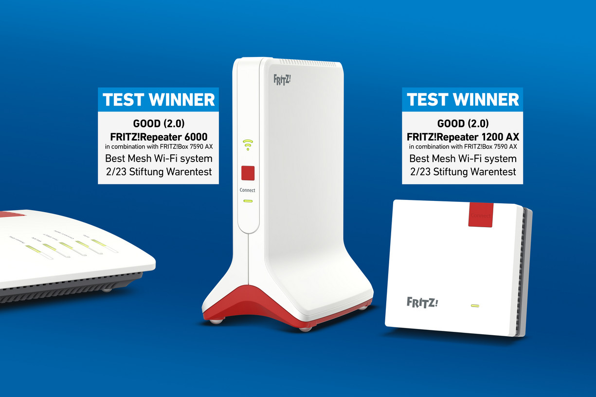Stiftung Warentest: Five FRITZ! products on top in independent comparison test - Greece